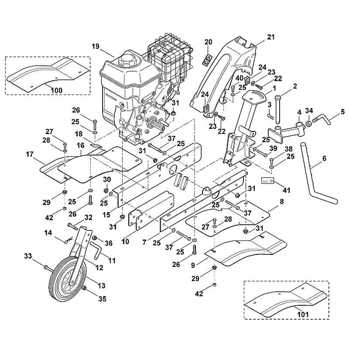 STIHL 6907-731-8420 Steckbolzen positie 11 technische tekening