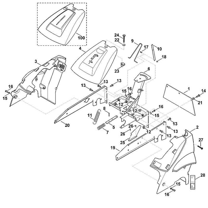 STIHL 9286-929-0060 Aufsteckmutter 60x3,5x15 positie 23 technische tekening