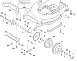 STIHL 6395-763-2705 Radachse positie 22 technische tekening