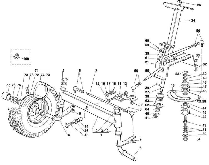 STIHL 9007-318-2470 Sechskantschraube M10x55 positie 12 technische tekening