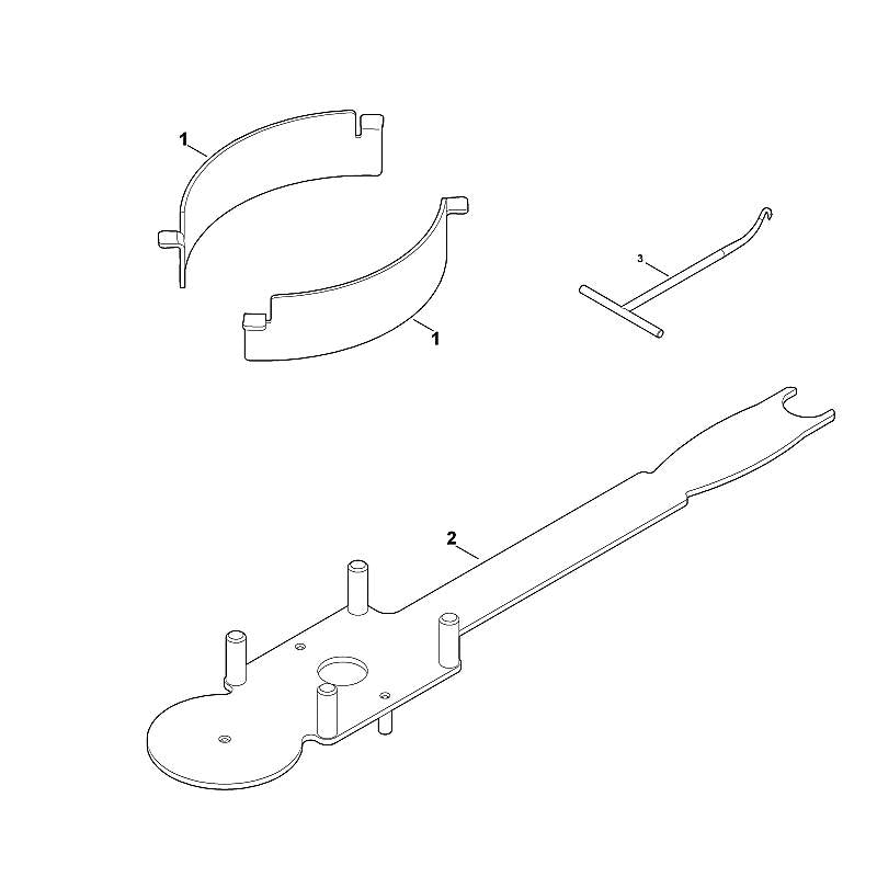 STIHL 0000-007-1042 Satz Einstellteile positie 1 technische tekening