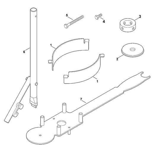 STIHL 0000-890-6500 Demontagewerkzeug positie 3 technische tekening