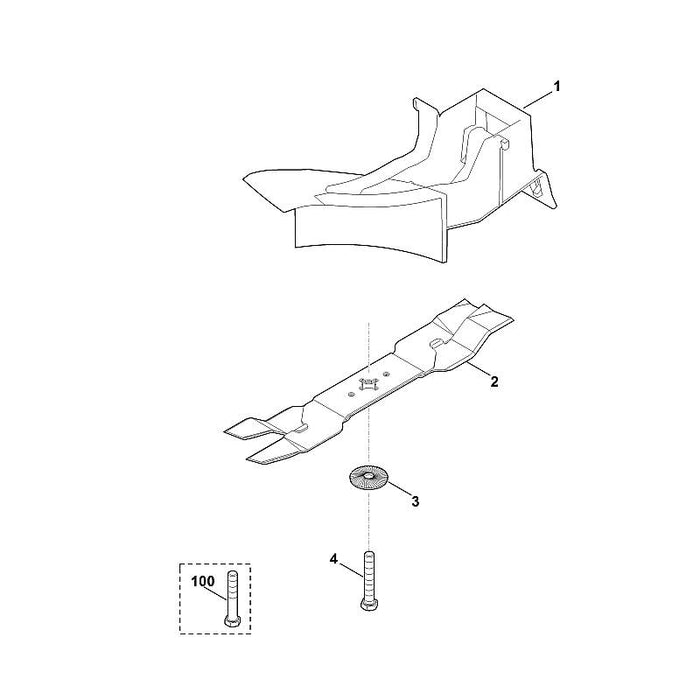 STIHL 6909-701-1646 Mulcheinsatz positie 1 technische tekening