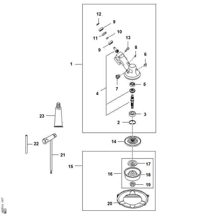 STIHL 4180-641-0800 Sicherungsstopfen positie 6 technische tekening