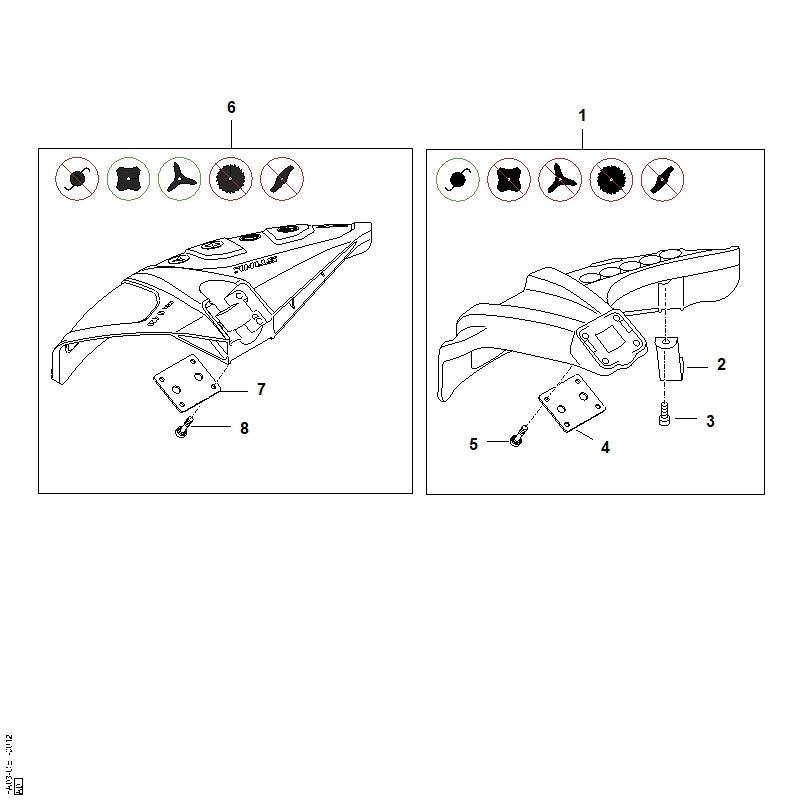 STIHL 4180-716-3100 Unterlage positie 4 technische tekening