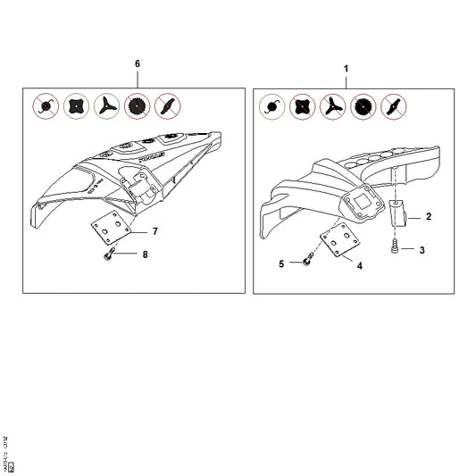 STIHL 4180-716-3100 Unterlage positie 4 technische tekening