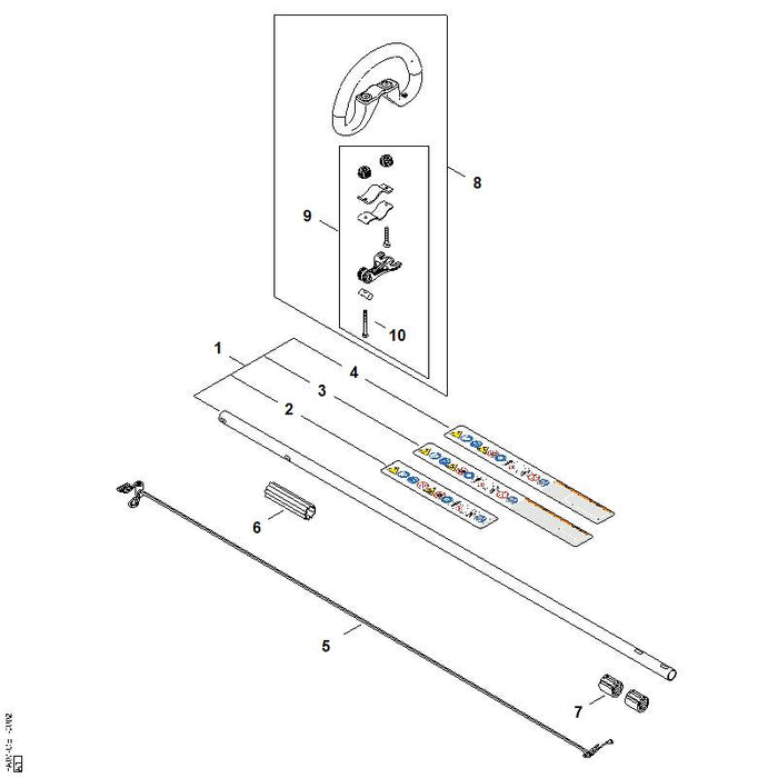 STIHL FA077919300 Gummielement positie 7 technische tekening