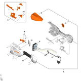 STIHL FA120073800 Satz Bedienelemente positie 9 technische tekening