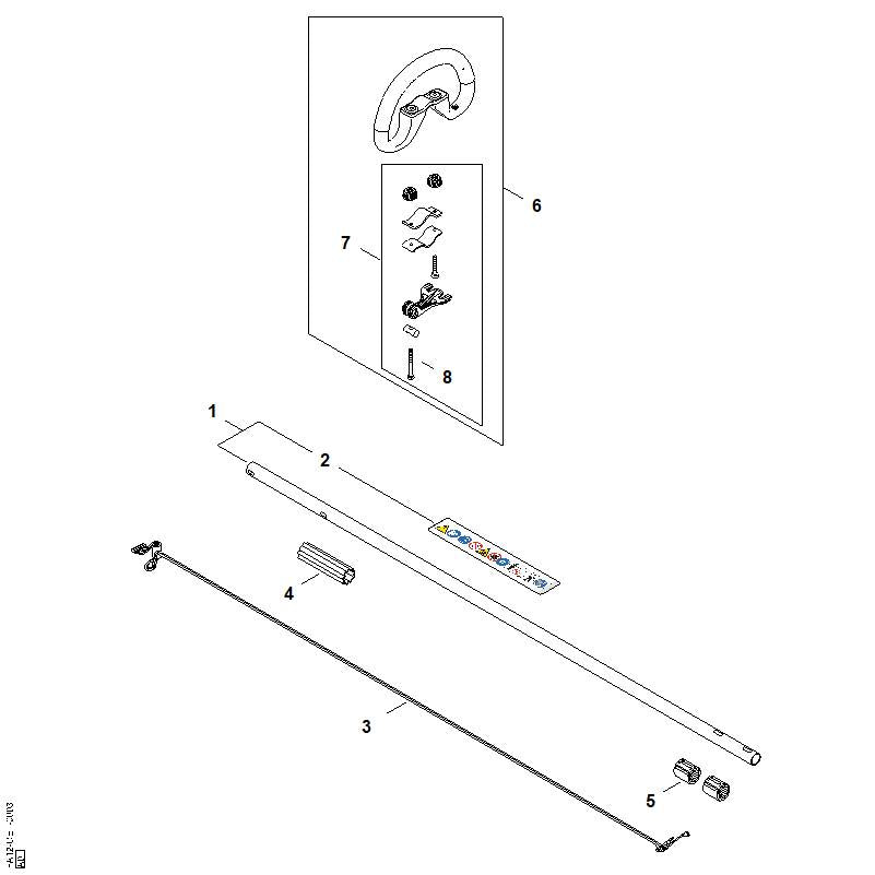 STIHL 0000-967-7425 Warnhinweis Piktogramm positie 2 technische tekening