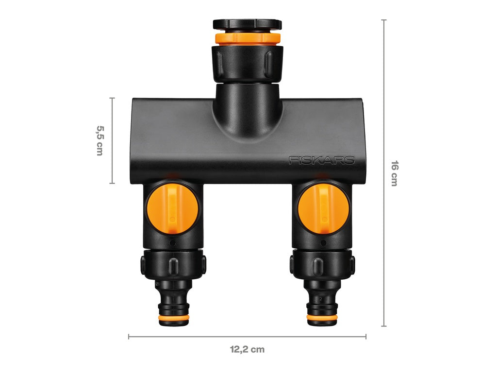 FISKARS Hahnanschluss 2-Wege-Wasserverteiler On/Off