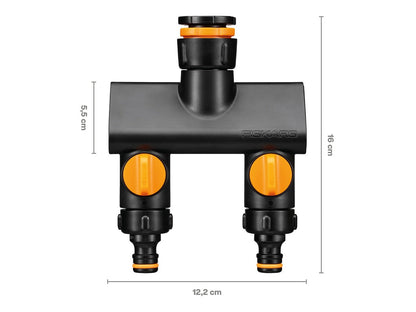 FISKARS Hahnanschluss 2-Wege-Wasserverteiler On/Off