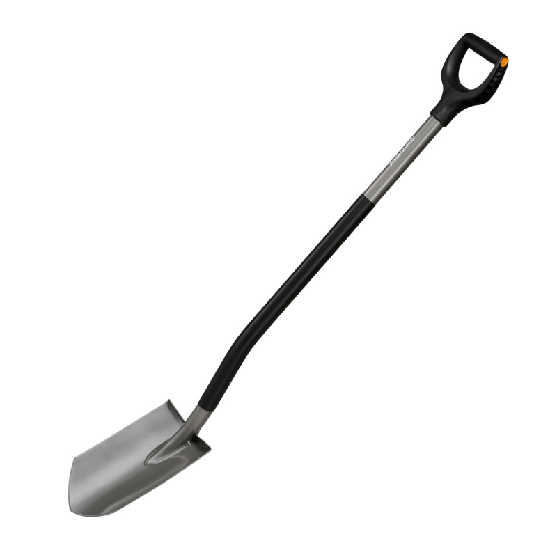 Fiskars Gartenspaten Ergonomisch Spitz - mit 95 cm Stiel