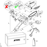 STIHL GA010074600 Satz Griffgehäuse mit Bedienelementen positie 5 technische tekening