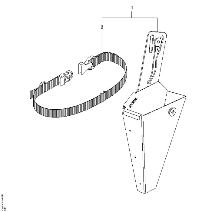 STIHL GA044913400 Beingurt positie 2 technische tekening