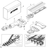 STIHL HA038203500 Grasschermesser positie 2 technische tekening