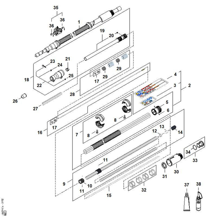 STIHL HA047403201 Lager positie 10 technische tekening
