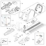 STIHL HA087929600 Messerschutz positie 15 technische tekening