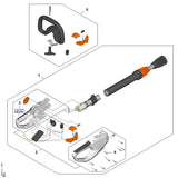 STIHL HA100073800 Satz Bedienelemente positie 5 technische tekening
