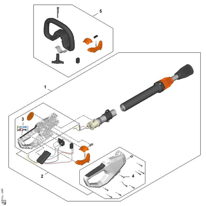 STIHL HA107901000 Griffgehäuse positie 2 technische tekening