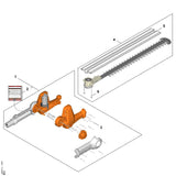 STIHL HA106407401 Getriebe mit Schneideinrichtung positie 4 technische tekening