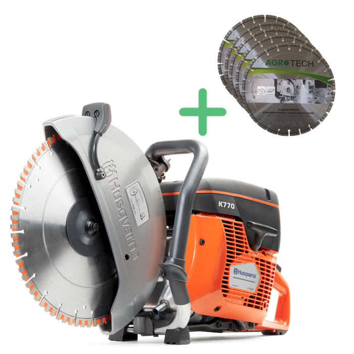 Husqvarna Benzin-Trennschleifer K770 inkl. 5 x Diamant-Trennscheibe