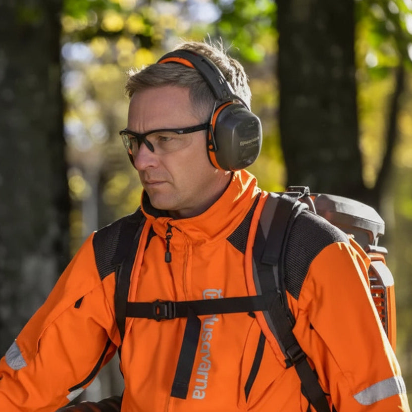 Husqvarna Gehörschutz mit Kopfbügel X-HIGH in Aktion 