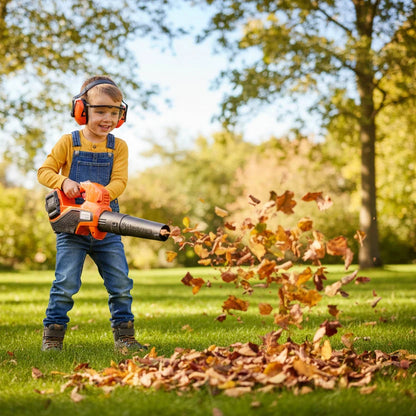 Husqvarna Spielzeug-Laubbläser 325iBV in Aktion