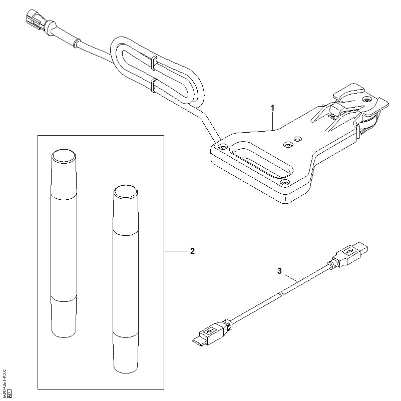 STIHL IA004005500 Ladeadapter IMOW positie 1 technische tekening
