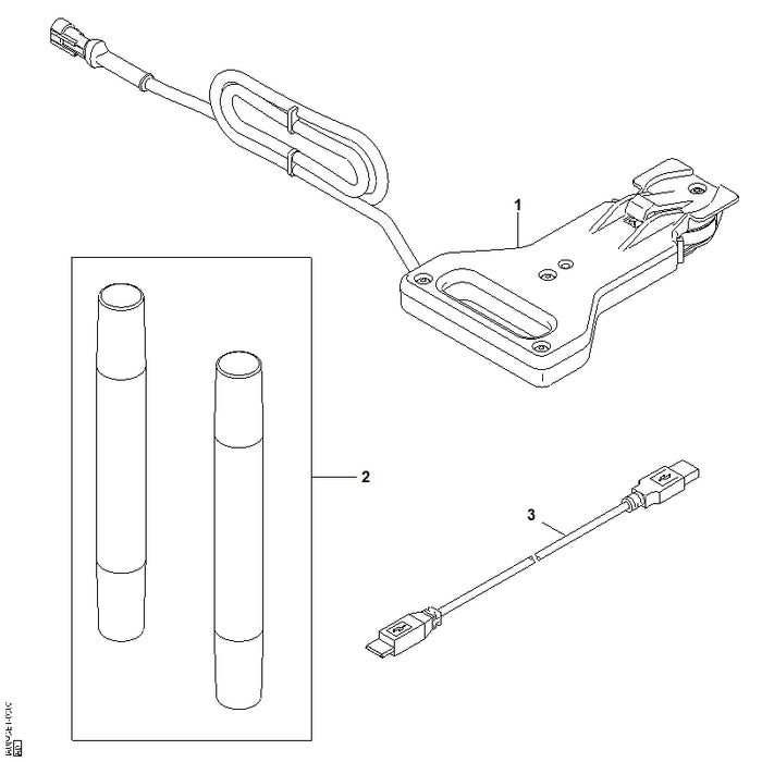 STIHL IA008903101 Montagebock positie 2 technische tekening