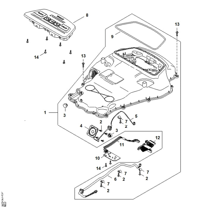 STIHL IA017090500 Membrane positie 3 technische tekening