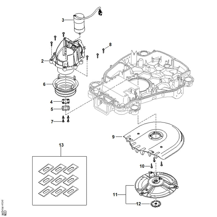 STIHL IA017805601 Schnitthöheneinstellung positie 2 technische tekening