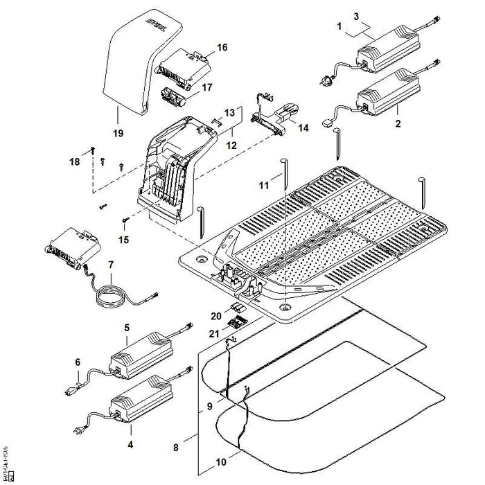 STIHL IA017038901 Platte positie 8 technische tekening