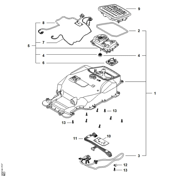 STIHL IA027008503 Gehäuse positie 1 technische tekening