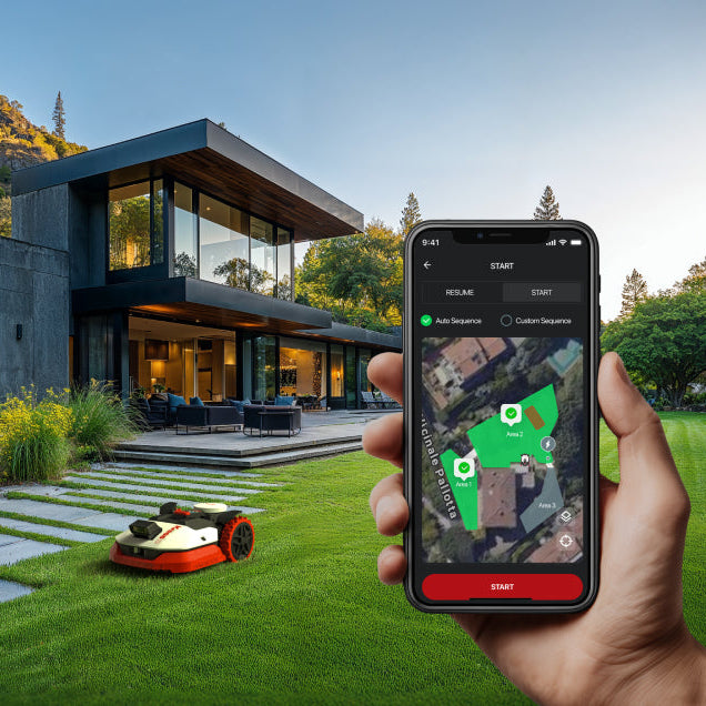 Kress KR250E EyePilot® RTK AI Mähroboter (500 m²) mit mobiler App