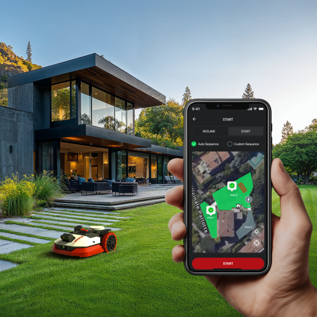 Kress Mähroboter EyePilot® RTKⁿ KR261E mit ZeroTrim - 1000 m mobile App