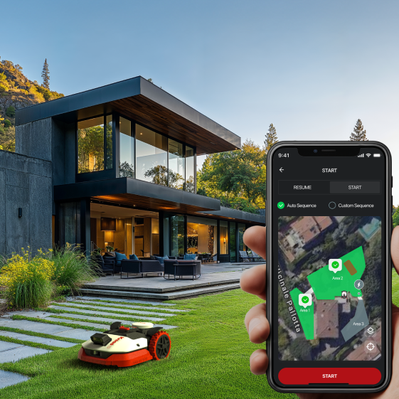 Kress Mähroboter KR260ES EyePilot RTK mit 4G - Kabellos & ZeroTrim - 700 m² mobile App