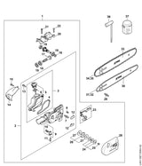 STIHL 1123-648-6600 Gleitleiste positie 12 technische tekening