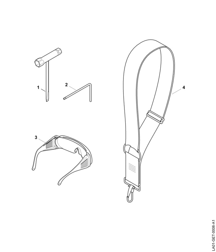 STIHL 4119-718-6320 Schieber positie 7 technische tekening