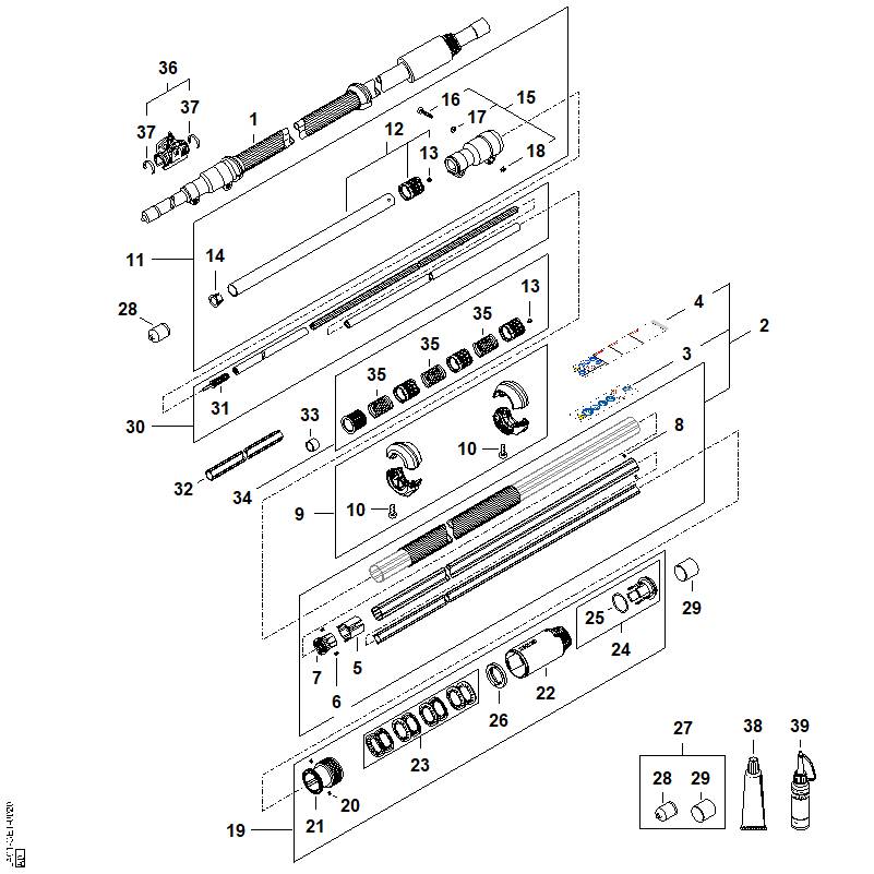 STIHL LA017112110 Stopfen positie 14 technische tekening