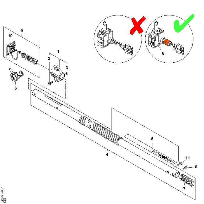 STIHL LA037937701 Stopfen positie 7 technische tekening