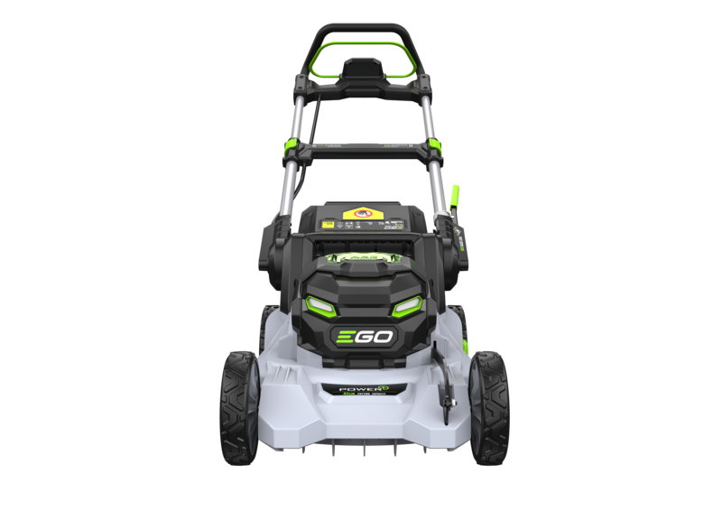 EGO 42 cm duwgrasmaaier, polymeer behuizing, zonder wielaandrijving, stalen comfortgreep met greephoogteverstelling en ruimtebesparende klapfunctie
