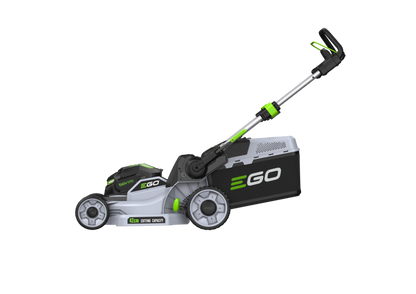 EGO 42 cm duwgrasmaaier, polymeer behuizing, zonder wielaandrijving, stalen comfortgreep met greephoogteverstelling en ruimtebesparende klapfunctie