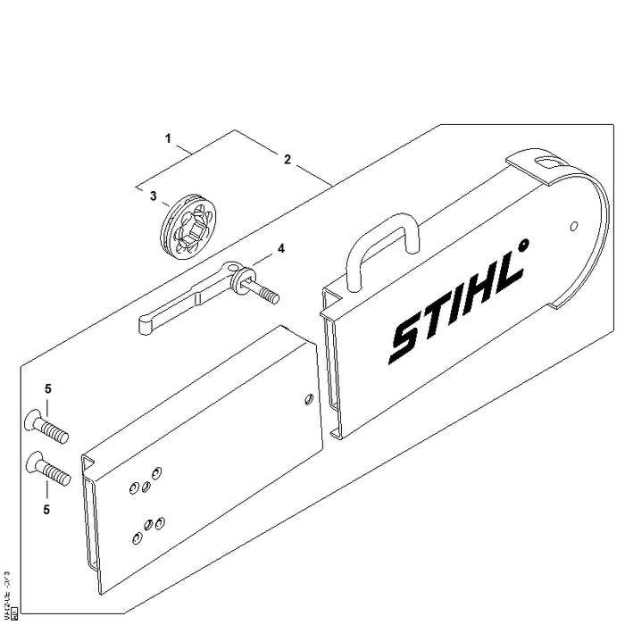 STIHL 3003-650-6503 Schnitttiefenbegrenzer positie 2 technische tekening