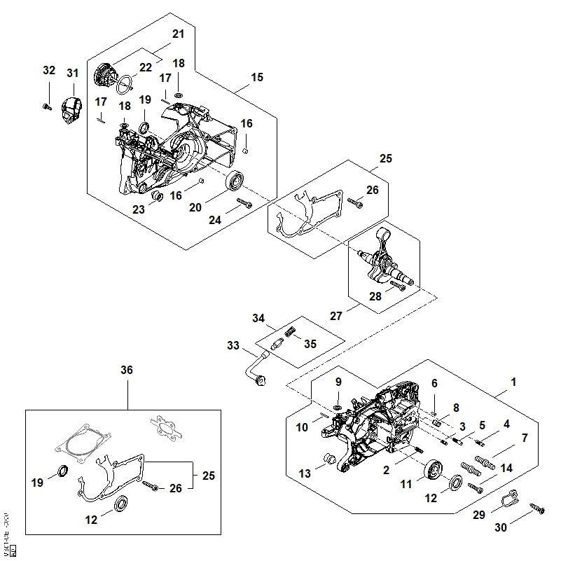 STIHL 0000-664-2406 Bundschraube M8 positie 7 technische tekening