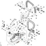 STIHL MB013500801 Tankgehäuse positie 1 technische tekening