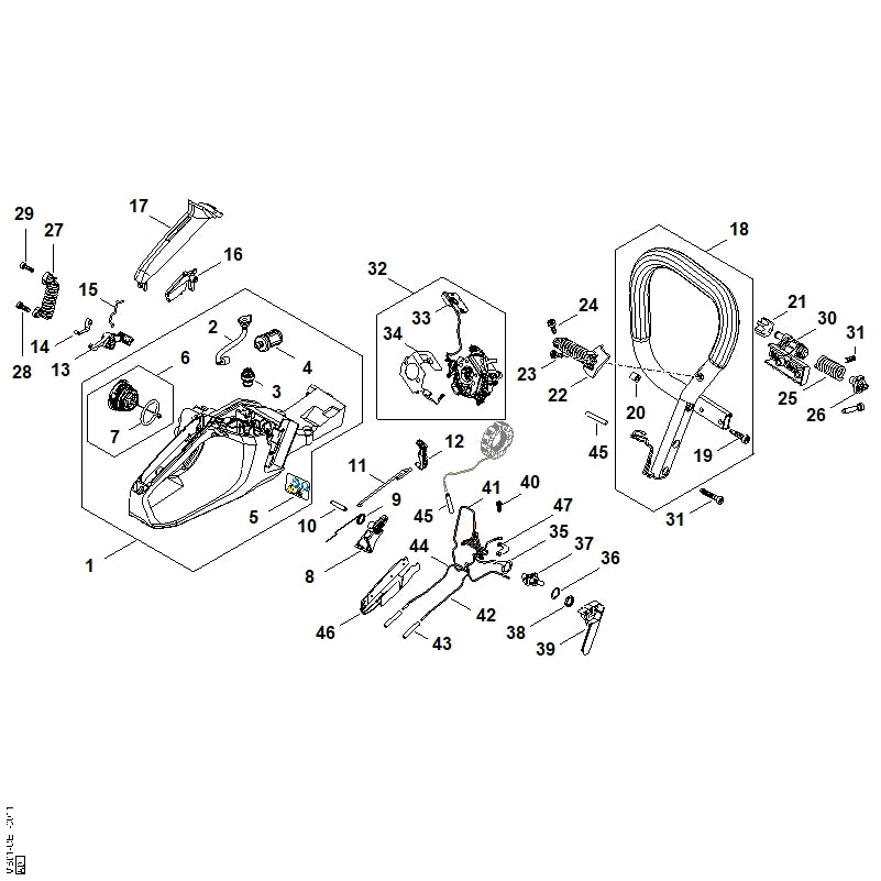 STIHL MB013587700 Schlauch positie 2 technische tekening