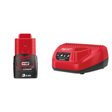 Milwaukee Pack M12 NRG-301 mit 1 x Akku M12 3,0 Ah und 1 x Ladegerät