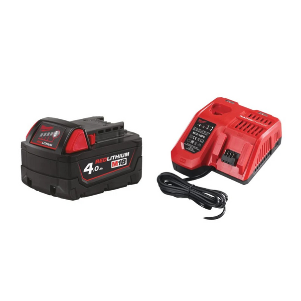 Milwaukee Pack M18 NRG-401 mit 1 x Akku M18 4,0 Ah und 1 x Schnellladegerät