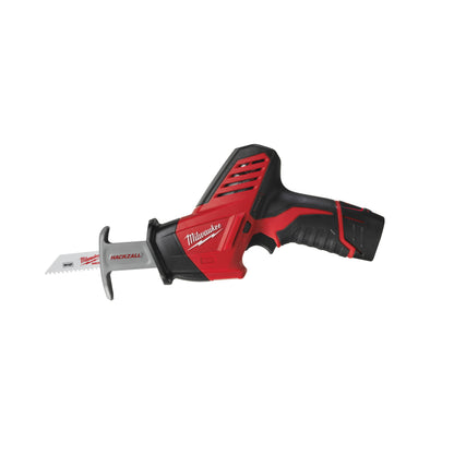 Milwaukee Akku-Kompakt-Säbelsäge M12 HZ-202C mit 2 x Akku M12 B2 + 1 x Lader C12 C