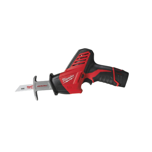 Milwaukee Akku-Kompakt-Säbelsäge M12 HZ-202C mit 2 x Akku M12 B2 + 1 x Lader C12 C